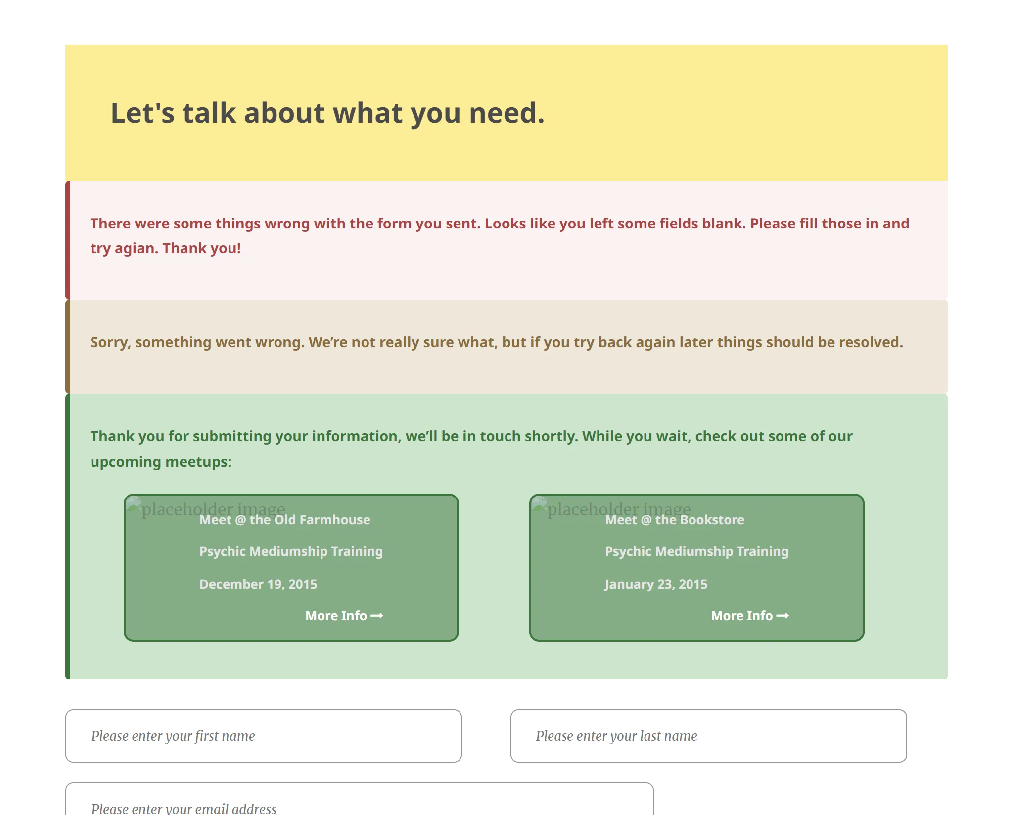 Contact Form Messages