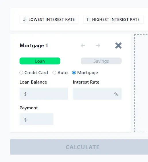 Mortgage pay-off goal