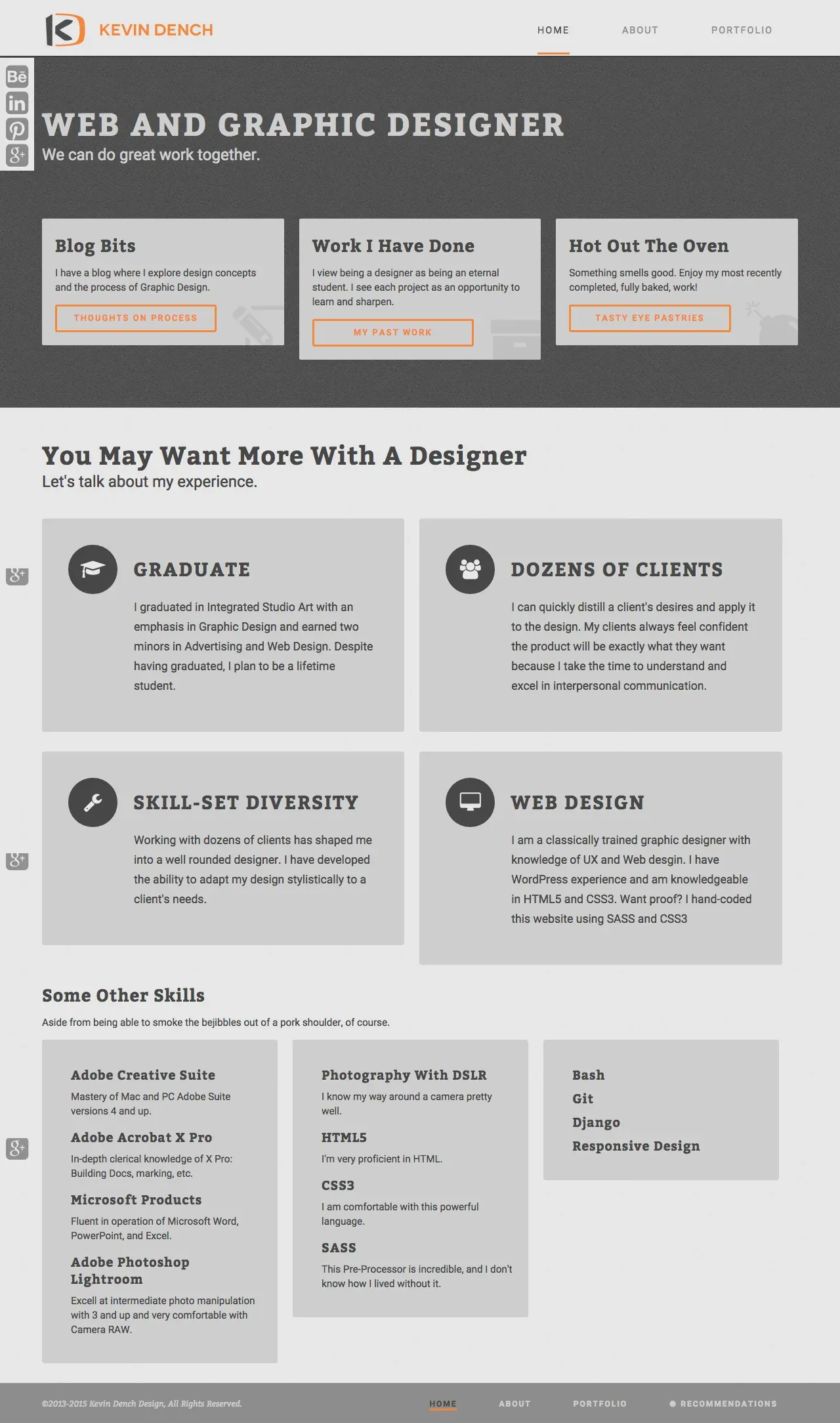 Kevin Dench Re-Design v3 home page