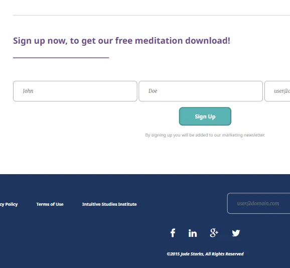 Newsletter Sign up