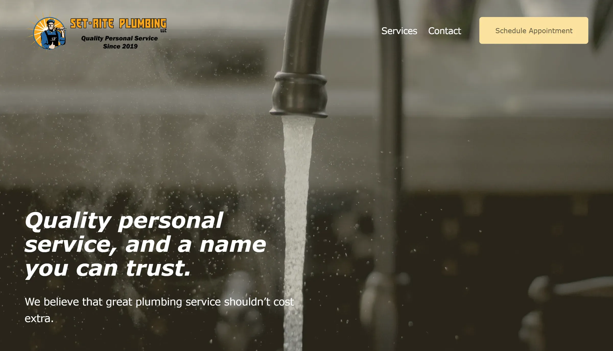 Set-Rite Plumbing Home page