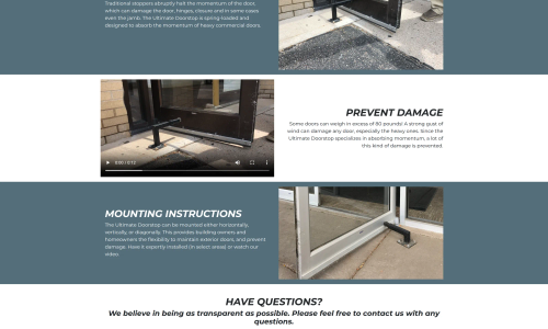 The Ultimate Doorstop Landing page