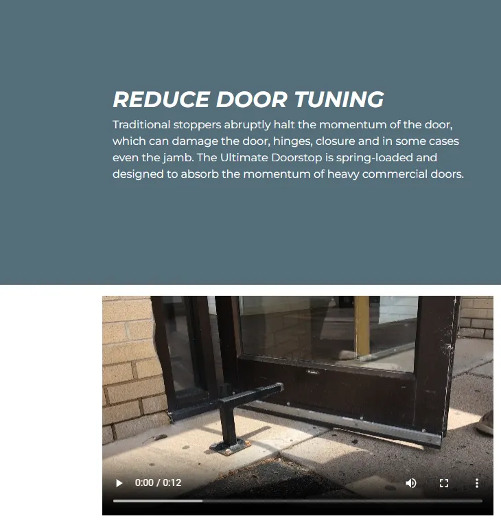 Ultimate Doorstop detail of the offset image style of the website