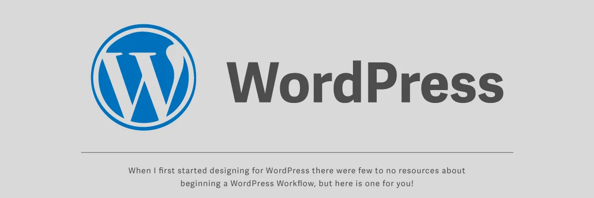 A banner with a WordPress logo, and the word WordPress